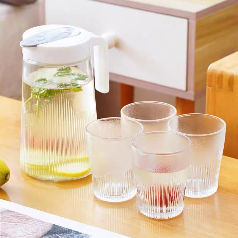 1.3L Glass Pitcher Cold Kettle Glass Water Jug with Glass Bottle, Set