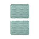 Air-Flow Dish Mat Silicone Drying Mat Set Anti-Slip Heat Resistant Kitchen Protector Pads for Plates Bowls for Efficient
