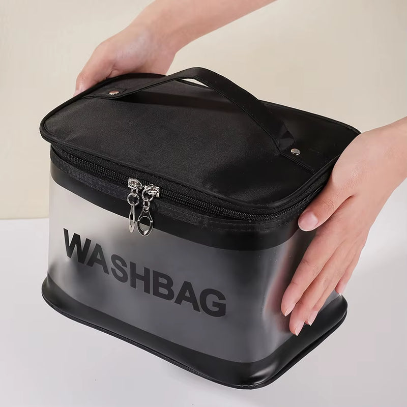 Transparent PVC Large Capacity Waterproof Makeup Bag Portable Travel Toiletry Bag Storage Bag