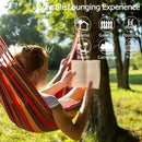 Outdoor Canvas Hammock Thickened Hammock Camping Swing Hammocks with Tree Ropes anti Rollover Striped Hanging Chair Hammocks