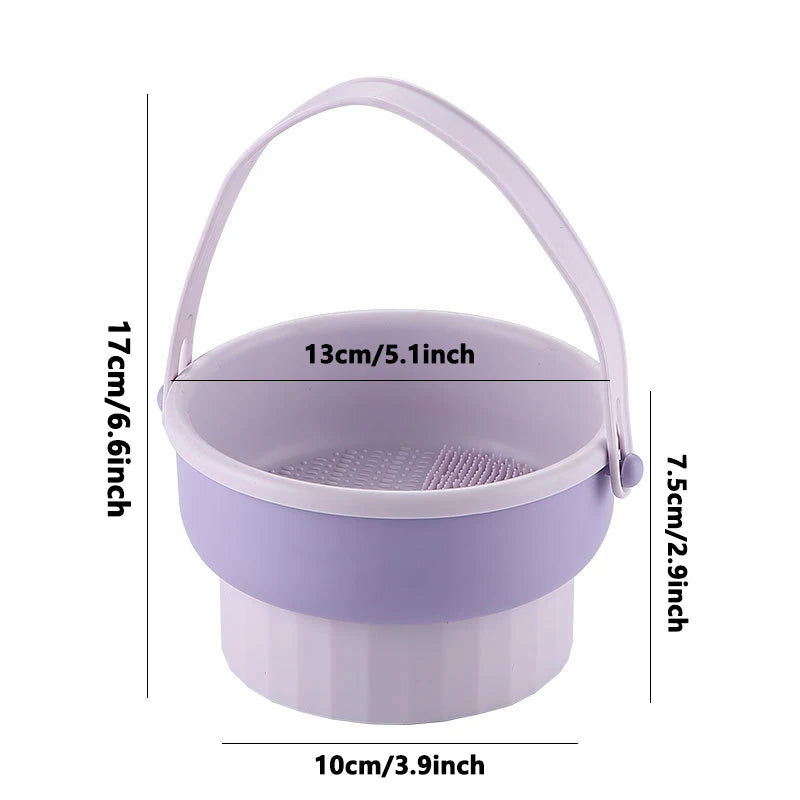 Silicone Makeup Brush Cleaner Drying Rack Cosmetic Puff Washing Storage Box Makeup Brushes Cleaning Mat