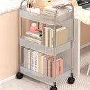 Durable Storage Rack Cart Multi-Tiered Rolling Cart for Snacks Bathroom Storage Transparent Basket Organizer Trolley with Wheels
