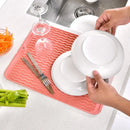 Air-Flow Dish Mat Silicone Drying Mat Set Anti-Slip Heat Resistant Kitchen Protector Pads for Plates Bowls for Efficient