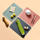 Air-Flow Dish Mat Silicone Drying Mat Set Anti-Slip Heat Resistant Kitchen Protector Pads for Plates Bowls for Efficient