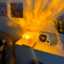 Water Flowing Table Lamp Northern Aurora Nightlight Kids Bedroom Relaxing Mood Lighting Wave Projector Lamps 