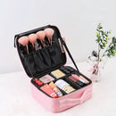 Multi-Compartment Cosmetic Bag with Detachable Division Portable Travel Cosmetic Case