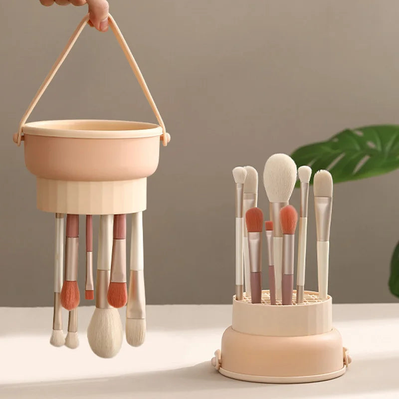 Silicone Makeup Brush Cleaner Drying Rack Cosmetic Puff Washing Storage Box Makeup Brushes Cleaning Mat