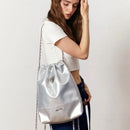 Drawstring Chain Fashion Soft Leather Backpack Versatile Commuter Bag New Backpack Women Bag