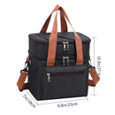 Multifunctional Double Layers Tote Cooler Lunch Bags for Women Men Large Capacity Travel Picnic Lunch Box with Shoulder Strap