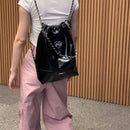 Drawstring Chain Fashion Soft Leather Backpack Versatile Commuter Bag New Backpack Women Bag