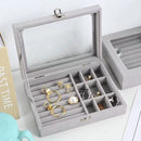 Jewelry Storage Box Earring Ring Necklace Jewelry Display Box Jewelry Classification Dustproof Transparent Flip Lid Jewelry Box