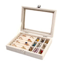 Jewelry Storage Box Earring Ring Necklace Jewelry Display Box Jewelry Classification Dustproof Transparent Flip Lid Jewelry Box