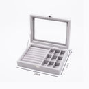 Jewelry Storage Box Earring Ring Necklace Jewelry Display Box Jewelry Classification Dustproof Transparent Flip Lid Jewelry Box
