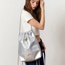 Drawstring Chain Fashion Soft Leather Backpack Versatile Commuter Bag New Backpack Women Bag