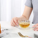 Glass Tea Cups and Saucers Set of 6 Clear Coffee Mugs 