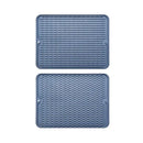 Air-Flow Dish Mat Silicone Drying Mat Set Anti-Slip Heat Resistant Kitchen Protector Pads for Plates Bowls for Efficient