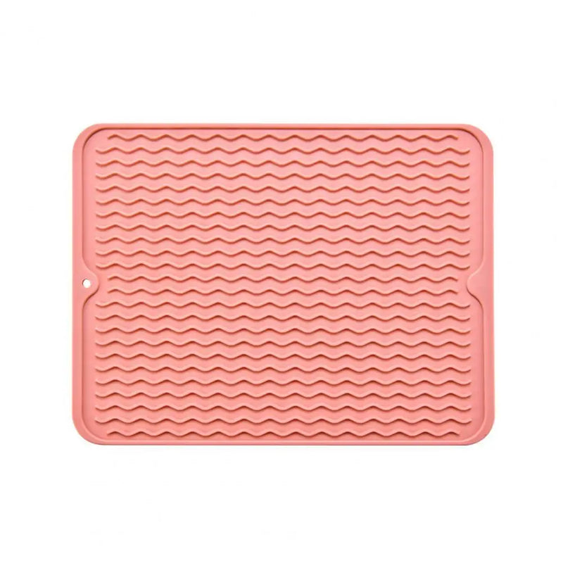 Air-Flow Dish Mat Silicone Drying Mat Set Anti-Slip Heat Resistant Kitchen Protector Pads for Plates Bowls for Efficient