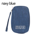 Waterproof Polyester Cable Storage Bag USB Data Line Charger Plug Cable Electronic Accessories Organizer Non-Deformable