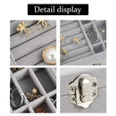 Jewelry Storage Box Earring Ring Necklace Jewelry Display Box Jewelry Classification Dustproof Transparent Flip Lid Jewelry Box