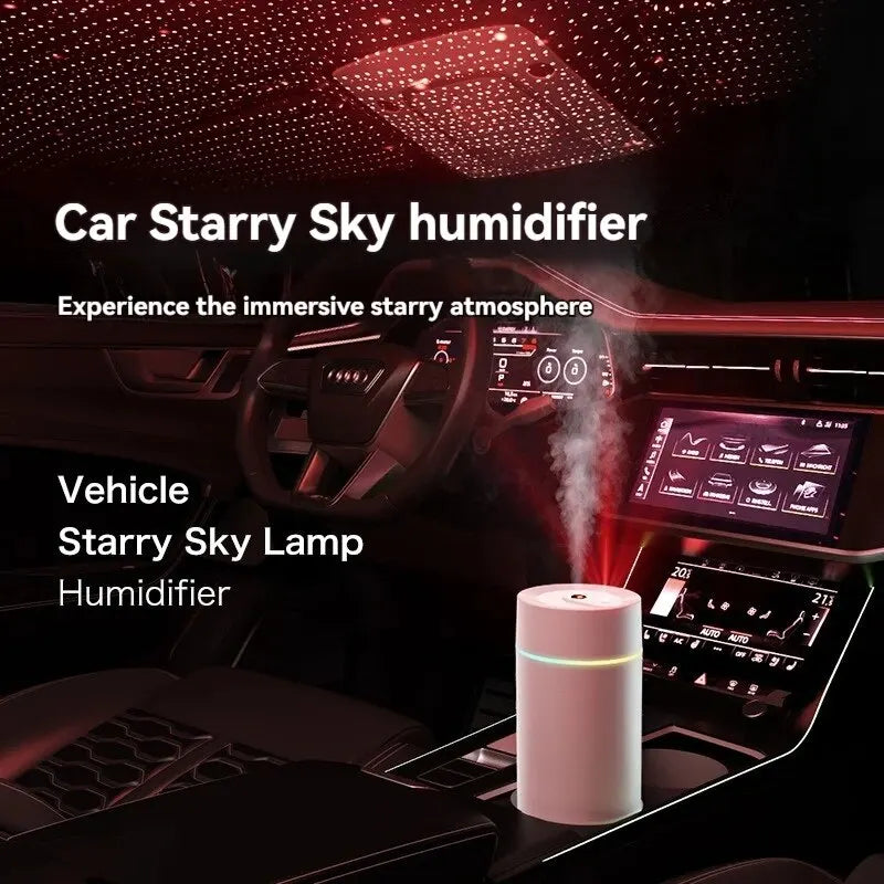 2023 New Creative Car Humidifier Starry Sky Atmosphere USB Small Aromatherapy Machine Office Air Mister