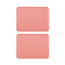 Air-Flow Dish Mat Silicone Drying Mat Set Anti-Slip Heat Resistant Kitchen Protector Pads for Plates Bowls for Efficient