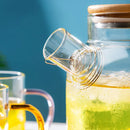 Glass Water JugTransparent Heat-Resistant Kettle Lemon Tea Cold Water Bottle