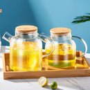 Glass Water JugTransparent Heat-Resistant Kettle Lemon Tea Cold Water Bottle