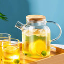 Glass Water JugTransparent Heat-Resistant Kettle Lemon Tea Cold Water Bottle