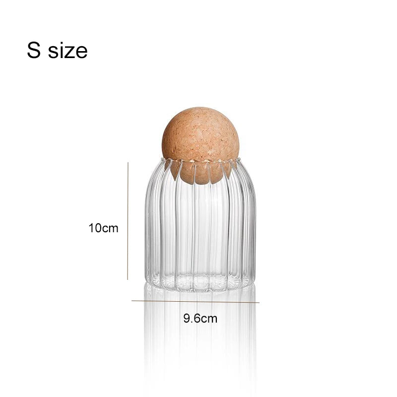 Storage Glass Jar with Wooden Lid Bottle Kitchen Mason Jars with Lid Glass Bottle Container Cereal Dispenser Canister