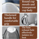 Heat Resistant Clear Double Wall High Borosilicate Glass Mug with Handle Coffee Milk Juice Water Cup Coffeeware
