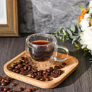 Heat Resistant Clear Double Wall High Borosilicate Glass Mug with Handle Coffee Milk Juice Water Cup Coffeeware