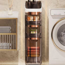 Household Bathroom Cabinets Waterproof Organizer Rack Free Installation Floor Mobilable Toilet Side Narrow Cabinets Furniture B