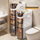 Household Bathroom Cabinets Waterproof Organizer Rack Free Installation Floor Mobilable Toilet Side Narrow Cabinets Furniture B