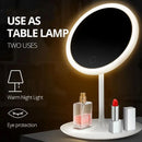 Makeup Mirrors LED Vanity Mirror Smart Desktop Fill Light Beauty Lamp Office Desktop Storage with Lamp Mirror Skin Care Tool