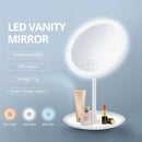 Makeup Mirrors LED Vanity Mirror Smart Desktop Fill Light Beauty Lamp Office Desktop Storage with Lamp Mirror Skin Care Tool