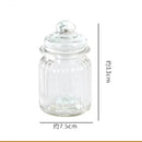 Transparent Glass Tea Caddy Grain Sealed Cans Candy Small Object Storage Jar Kitchen Container 