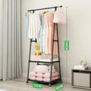 Mobile Clothes Hanger Triangle Floor Standing with Wheels Coat Rack Multi-Function Household Bedroom Living Room Clothes Rack