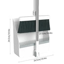 Foldable Broom and Scoop Set Upright Dust Pan and Brush Set 180 Degree Rotation Dustless Floor Soft Brush