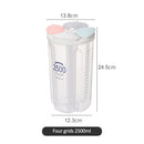 Kitchen Sealed Storage Box Cereal Dispenser Food Storage Tank Rotating Food Cups Container Case Flour Grain Cans Organizer