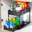 Under Sink Organizer 2 Tier Bathroom Cabinet Organizer with Sliding Basket