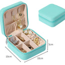 Mini Jewelry Organizer Display Travel Jewelry Zipper Case Boxes Earrings Necklace Ring Portable Ornaments Box Flip Top Storage
