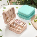 Jewelry Box  Compact Travel Portable Earrings Ring Necklace Storage Organizer Box 