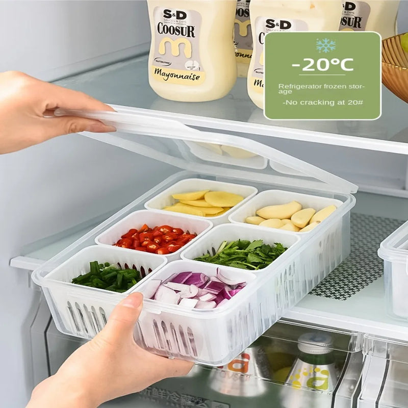 Freezer Organizers Garlic Fresh-Keeping Box Onion Ginger Storage Container Vegetable Boxes with Cover Food Preparation Holder