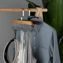 8 Hook Multifunctional Solid Wood Hanger Perfect for Hanging Belts, Hats, Vests, Underwear, Silk Scarves, Dormitory Home Goodies