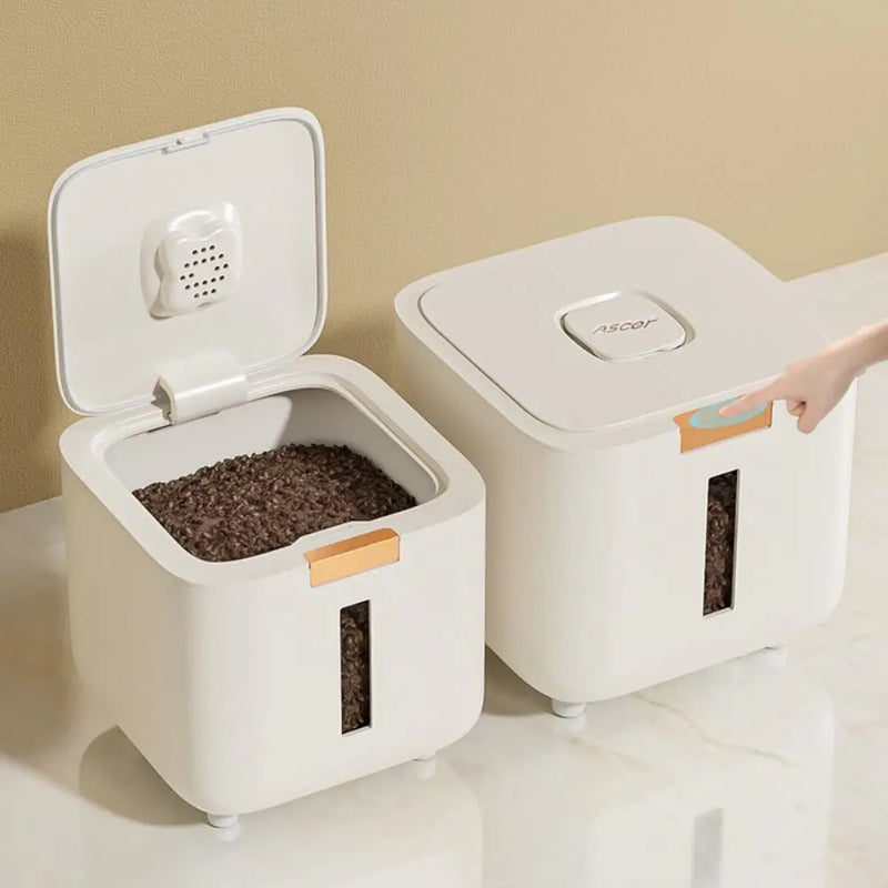 Rice Cup Pet Dog Food Store Box Rice Dispenser Cubic Moisture Proof Rice Box10KG Airtight Storage Bucket Cereal