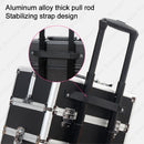 Professional Detachable Cosmetic Case Beauty Nail Makeup Train Case Rolling Makeup Travel Case Tool Box Makeup Storage Organizer