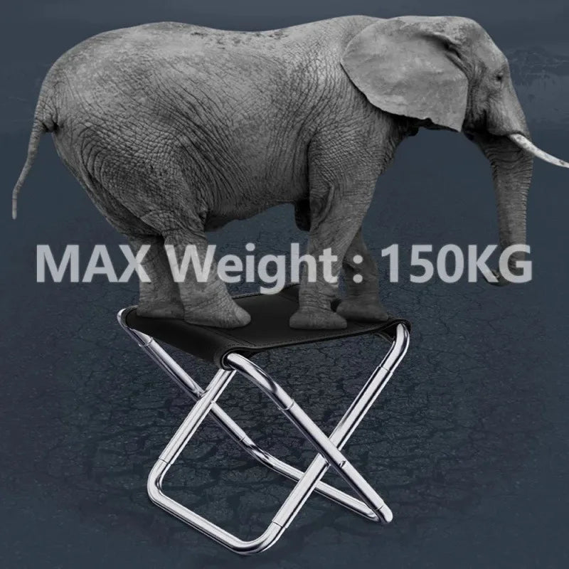 Portable Outdoor Aluminum Folding Chair: Ideal for Camping, Fishing, Hiking & Picnics - Lightweight & Easy to Store Mini Stool