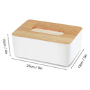 Wooden Tissue Box Napkin Holder Bamboo Lid Top  Wet Wipes Dispenser