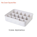 15 Grid Plastic Underwear Storage Box with Mark Closet Organizer Drawer