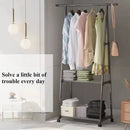 Clothes Rack Triangle Pulley with Wheels Living Room Movable Triangle Clothes Racks Floor Standing Clothes Hanger